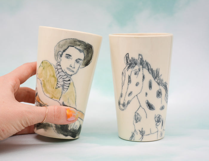 Chester and his Horse Cup Set