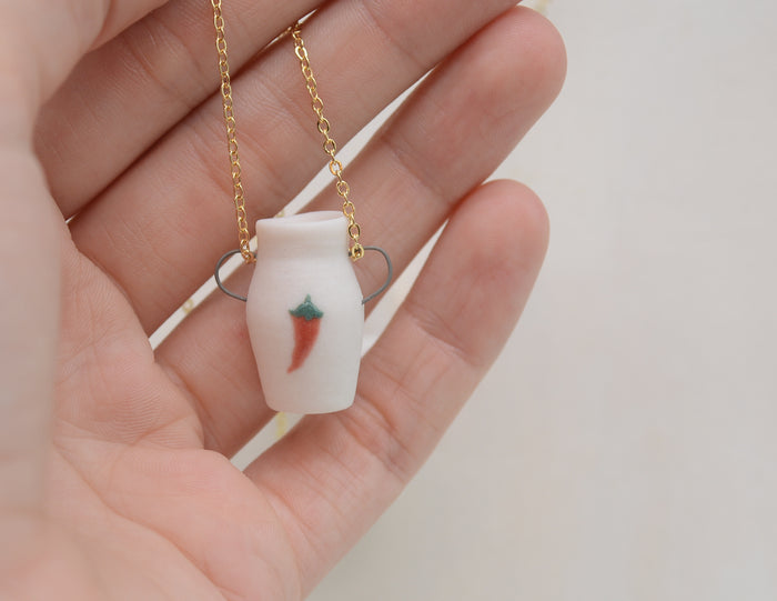 Chili Pepper Pot Necklace - Juice Ceramics