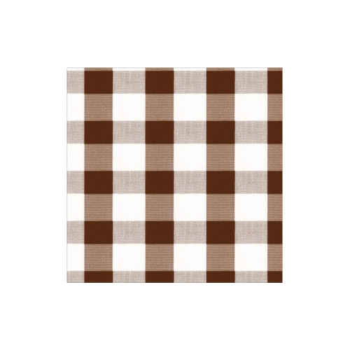 Caspari Fall Chocolate Gingham Cocktail Napkin