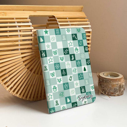 Christmas Checker iPad Case - Mint