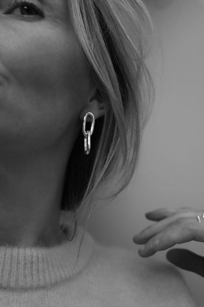 Chunky Paperclip Links, örhängen | 925 silver
