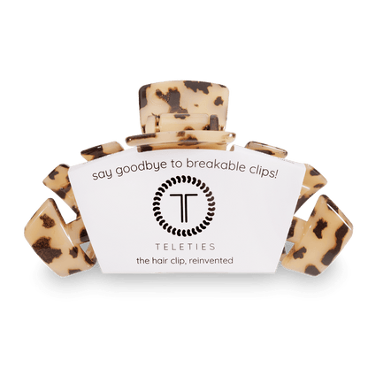 TELETIES Classic Hair Clip | Large | Blonde Tortoise