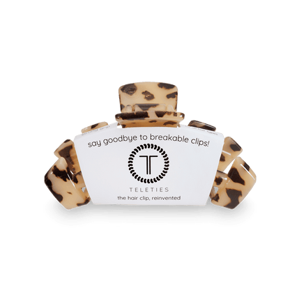 TELETIES Classic Hair Clip | Medium | Blonde Tortoise