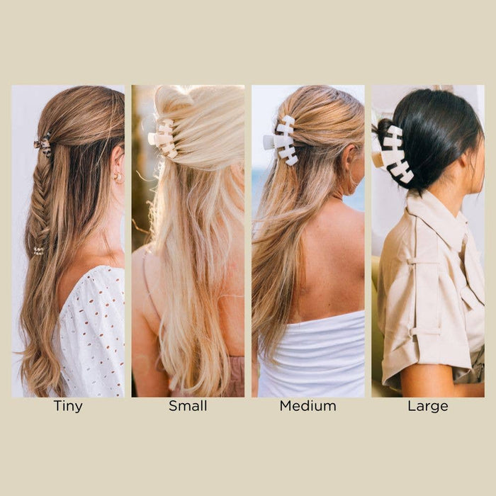 TELETIES Classic Hair Clip | Medium | Blonde Tortoise