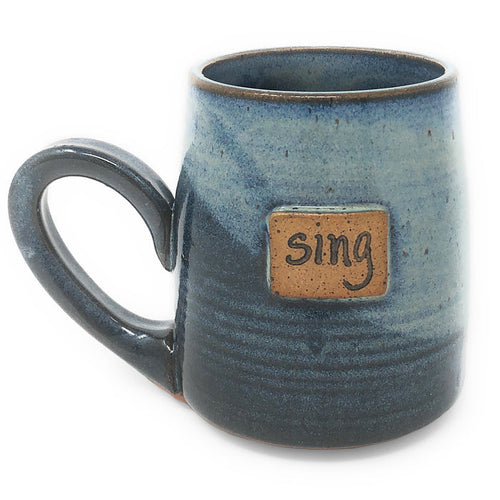 Clay Path Studio Sing Handmade American Pottery Mug, Blue
