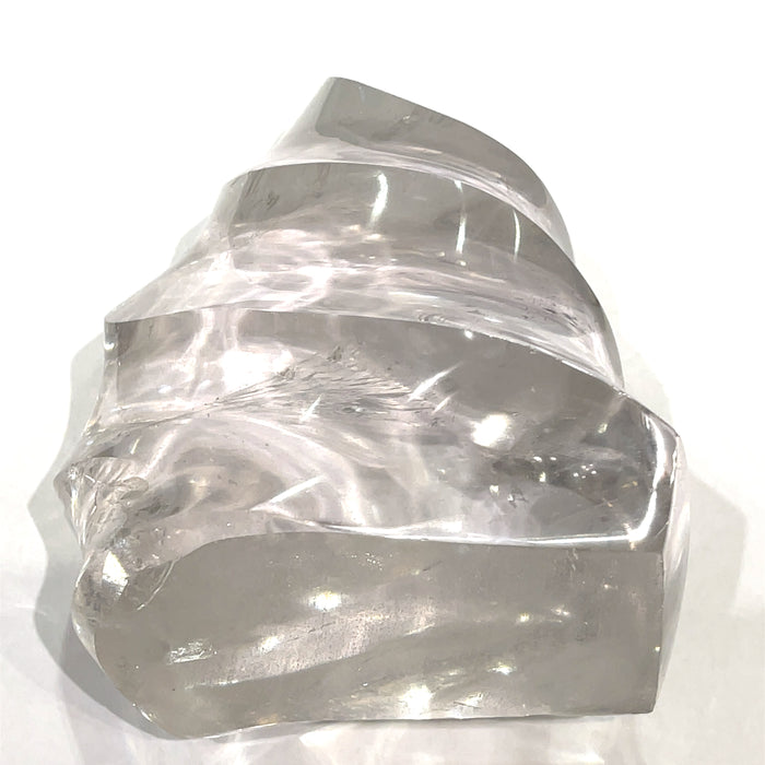 Clear Quartz Gemstone Flame carvings