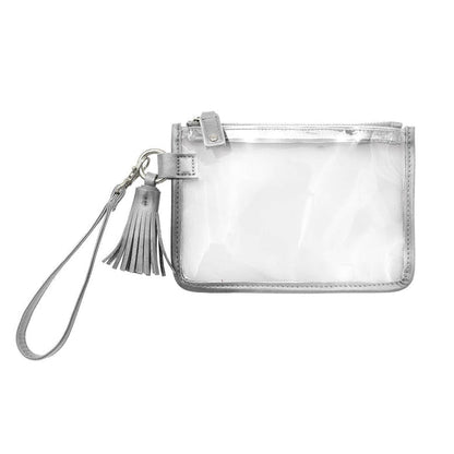 Capri Designs Silver Mini Clutch Wristlet