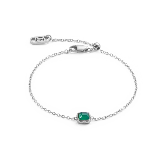 Coeur de Lion Birthstone May Bracelet Green - 1300/30-0500