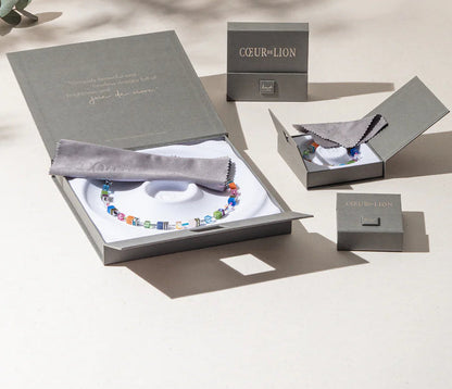 Coeur de Lion GeoCUBE® Iconic Nature earrings silver-white - 3018/21-1417