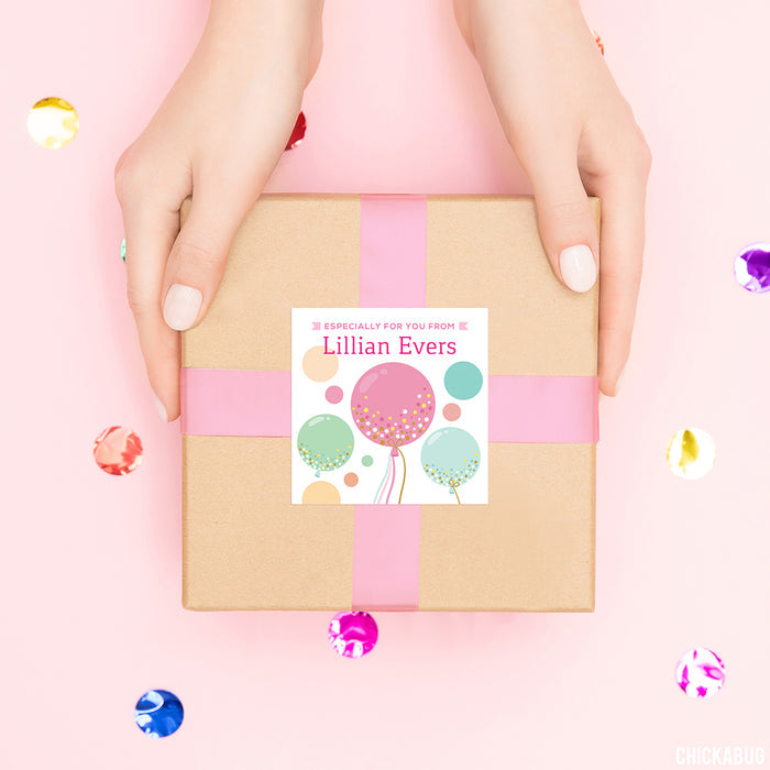 Confetti-Filled Balloons Gift Labels