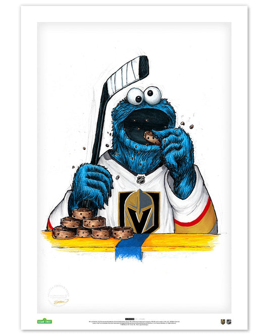 Cookie Monster x NHL Golden Knights Art Print