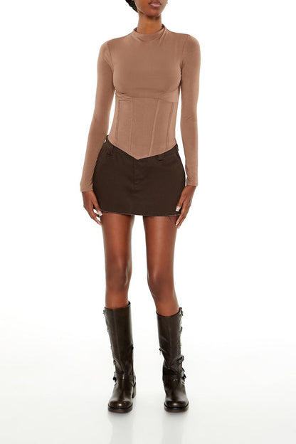 Corset High-Neck Top