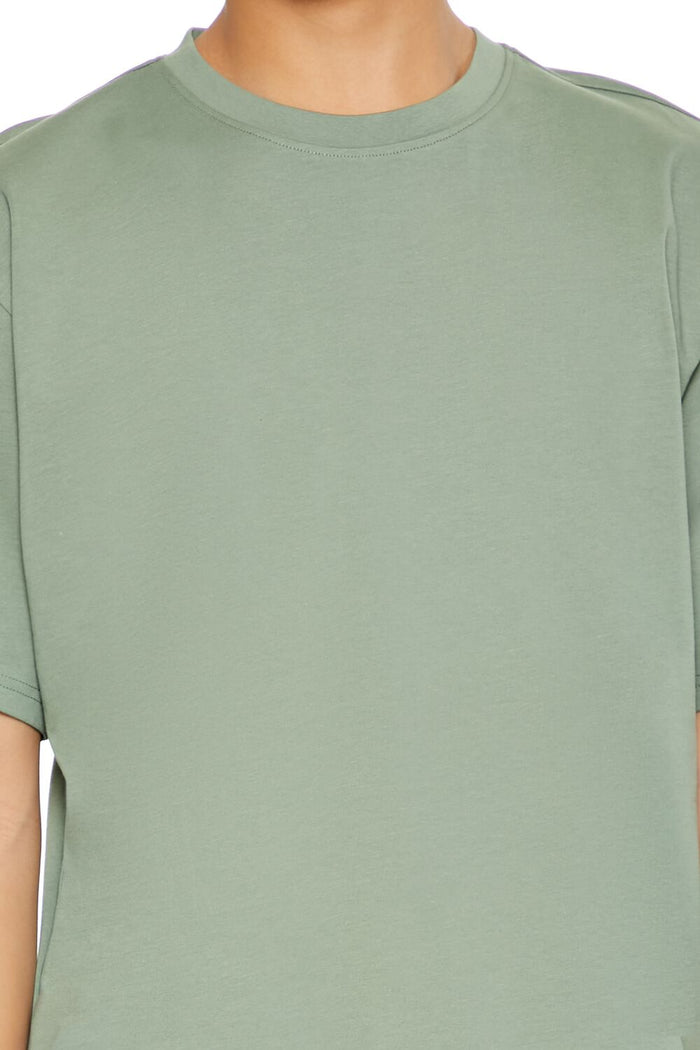 Cotton Curved-Hem Tee