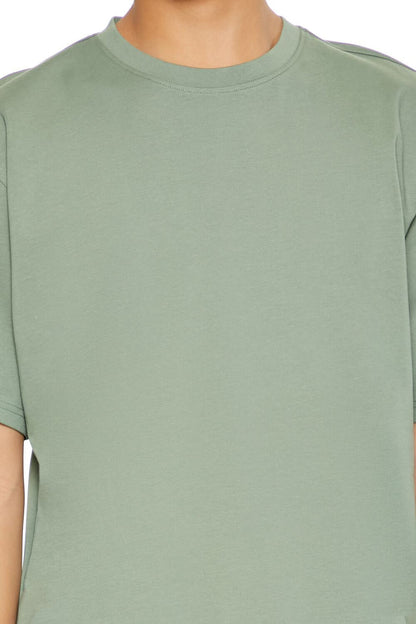 Cotton Curved-Hem Tee