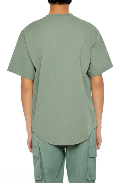 Cotton Curved-Hem Tee