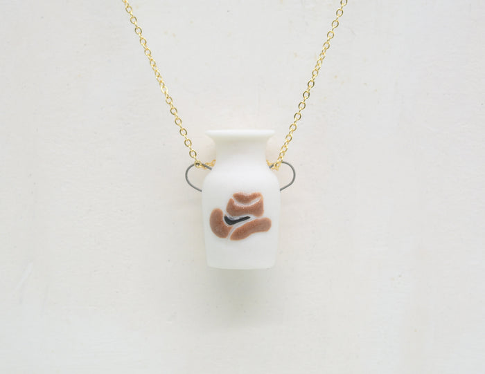 Cowboy Hat Pot Necklace #1 - Juice Ceramics