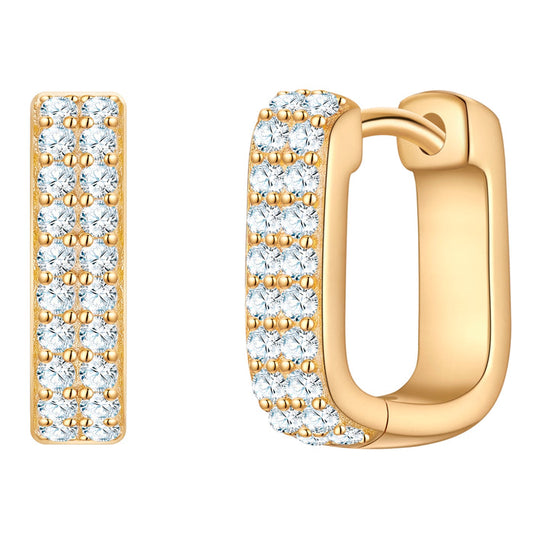 Creolen gold mit Zirkonia GEO