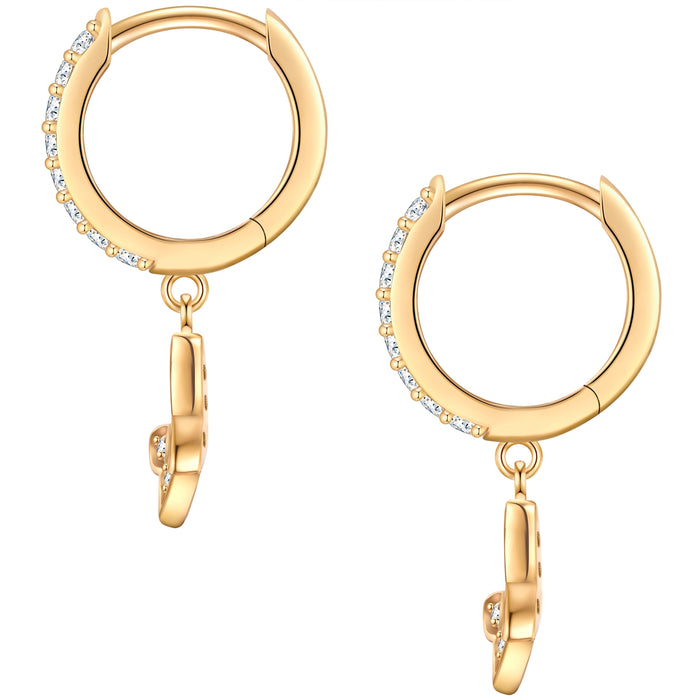 Creolen mit Schmetterling gold Zirkonia
