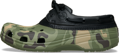 Crocs Classic Duck Camo Boat Shoe - Black / Cargo