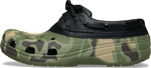 Crocs Classic Duck Camo Boat Shoe - Black / Cargo