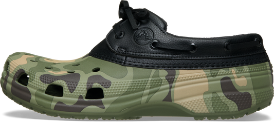 Crocs Classic Duck Camo Boat Shoe - Black / Cargo