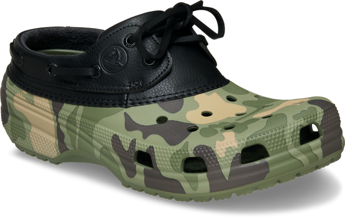 Crocs Classic Duck Camo Boat Shoe - Black / Cargo