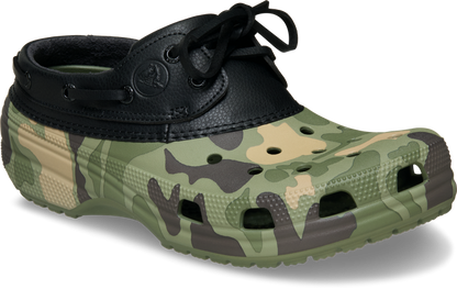 Crocs Classic Duck Camo Boat Shoe - Black / Cargo