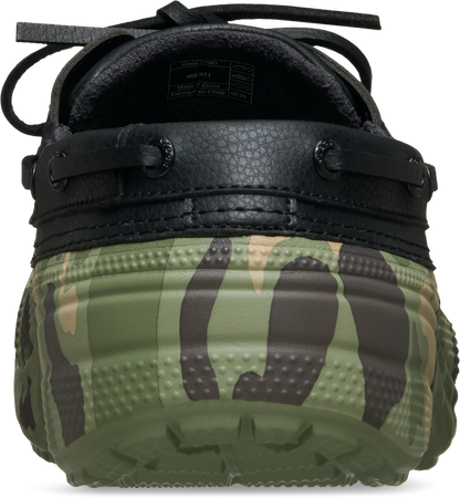 Crocs Classic Duck Camo Boat Shoe - Black / Cargo