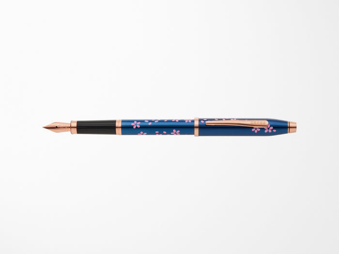 Cross Century Fountain Pen - Cherry Blossom Translucent Blue Lacquer
