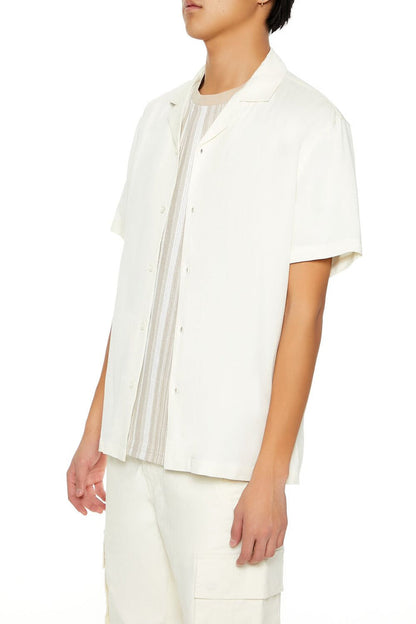 Cuban-Collar Short-Sleeve Shirt