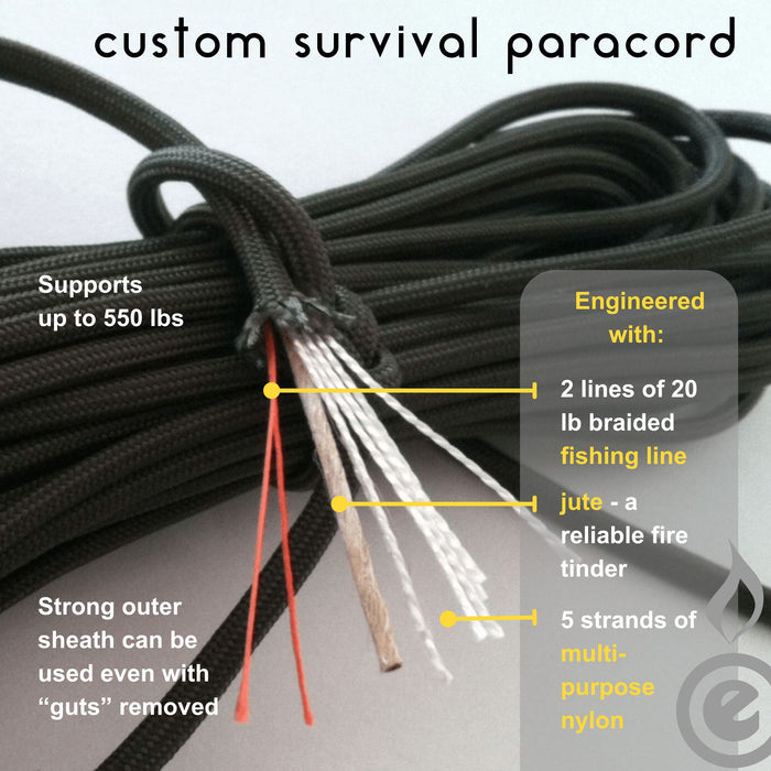 Custom Survival Paracord 12' - 100'