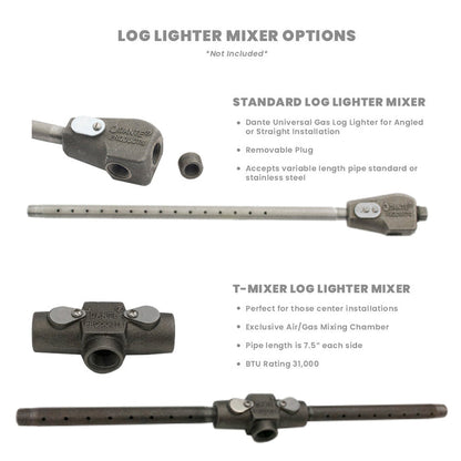 Dante Gas Fireplace Log Lighter Burner Pipe
