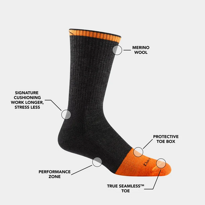 Darn Tough 2006 Men's Steely Boot Midweight Work Socks - Graphite