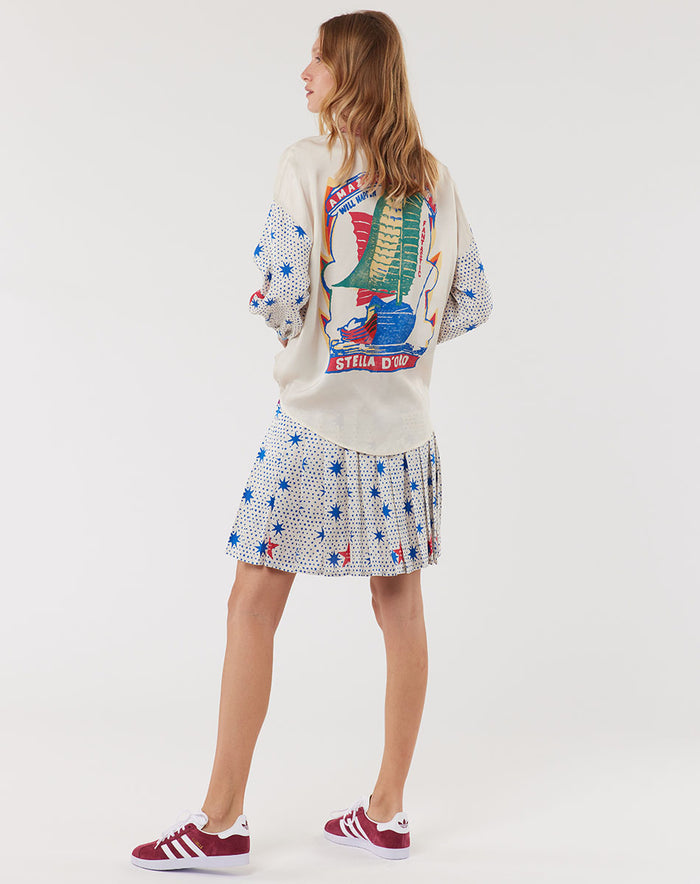 Diana Pleated Nautical Skirt