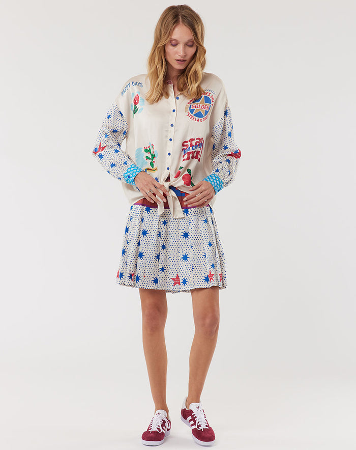 Diana Pleated Nautical Skirt