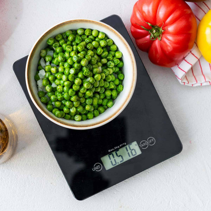 UK MASTERCHEF DIGITAL SCALES BLACK UTENSILS ESSENTIAL KITCHENWARE