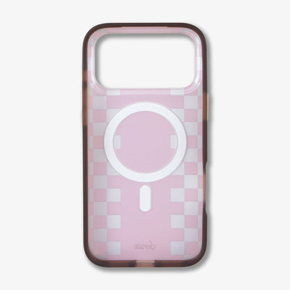 Diner Check Pink / Cognac MagSafe® Compatible iPhone Case
