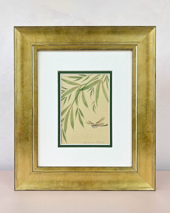 Dragonfly And Foliage (A) Original Painting - Diane Hill