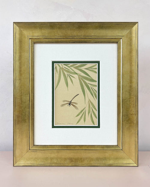 Dragonfly And Foliage (B) Original Painting - Diane Hill