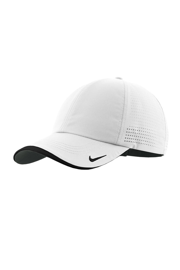 White Custom Nike Dri-FIT Swoosh Perforated Performance Cap - Corporate Gifts
