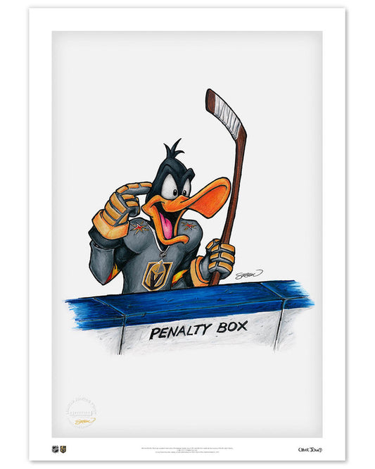 Duck Season Hockey Season x NHL Golden Knights Daffy Duck Art Print