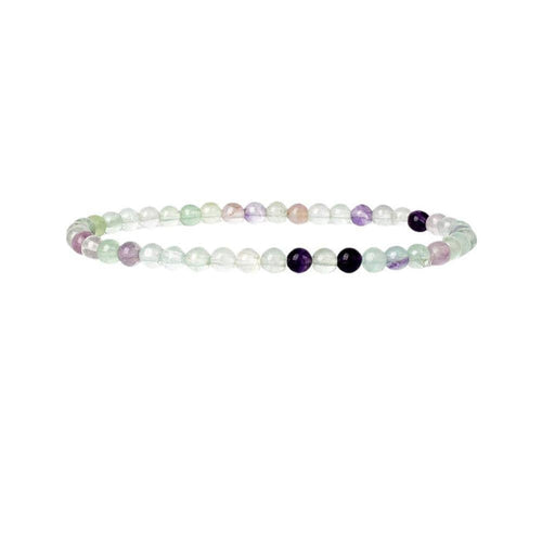 Earths Elements Wholesale - Crystal Bracelet - 4mm Fluorite, pack of 5
