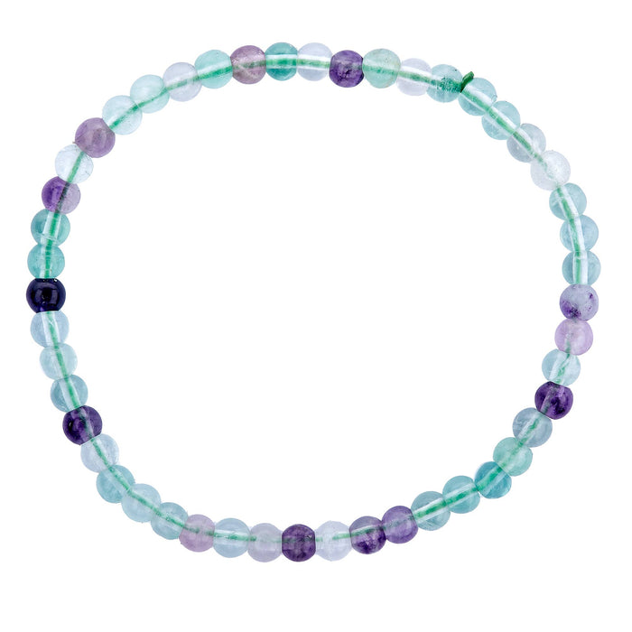 Earths Elements Wholesale - Crystal Bracelet - 4mm Fluorite, pack of 5