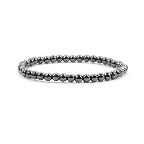 Earths Elements Wholesale - Crystal Bracelet - 4mm Hematite, pack of 5