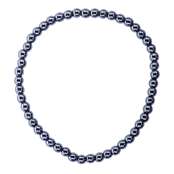 Earths Elements Wholesale - Crystal Bracelet - 4mm Hematite, pack of 5