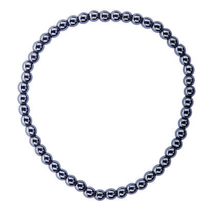 Earths Elements Wholesale - Crystal Bracelet - 4mm Hematite, pack of 5
