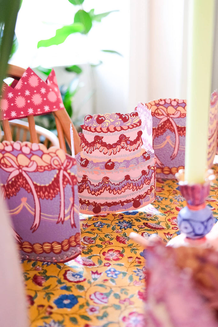 East End Press - BIRTHDAY CAKE CONCERTINA GARLAND