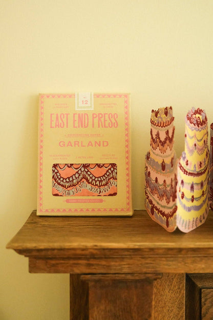 East End Press - BIRTHDAY CAKE CONCERTINA GARLAND
