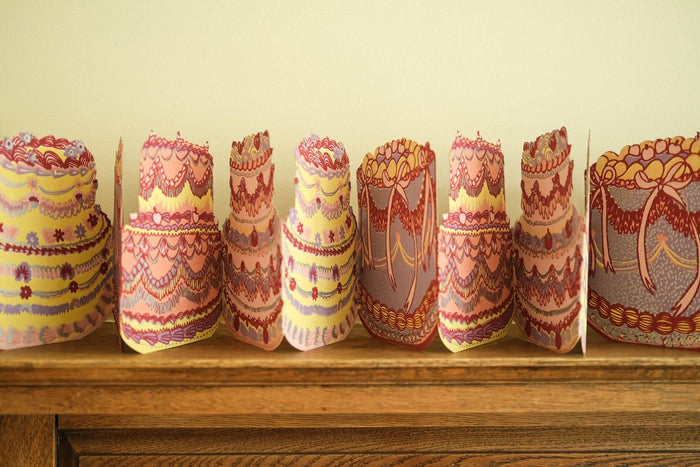 East End Press - BIRTHDAY CAKE CONCERTINA GARLAND