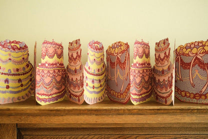 East End Press - BIRTHDAY CAKE CONCERTINA GARLAND